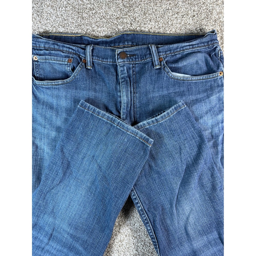 Levis 505 Regular Fit Straight Leg Jeans Mens 36x30 Medium Wash Blue Denim